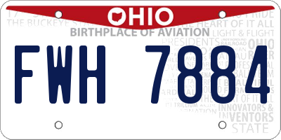 OH license plate FWH7884