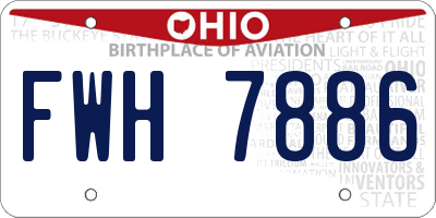OH license plate FWH7886