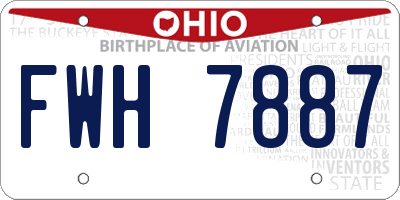 OH license plate FWH7887