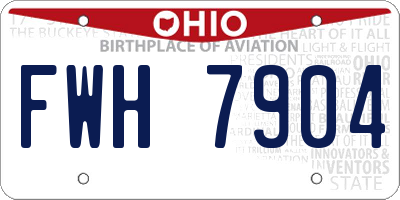 OH license plate FWH7904