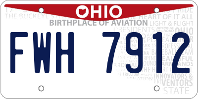 OH license plate FWH7912