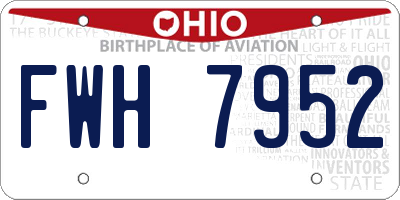 OH license plate FWH7952
