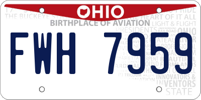 OH license plate FWH7959