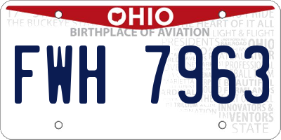 OH license plate FWH7963
