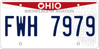 OH license plate FWH7979