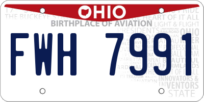 OH license plate FWH7991