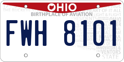 OH license plate FWH8101