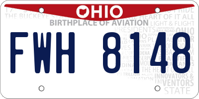 OH license plate FWH8148