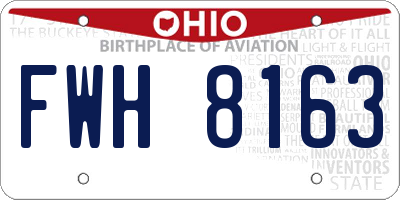 OH license plate FWH8163