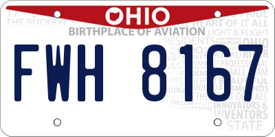 OH license plate FWH8167