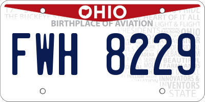 OH license plate FWH8229