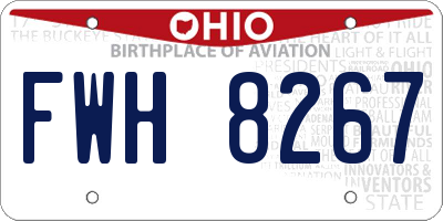 OH license plate FWH8267