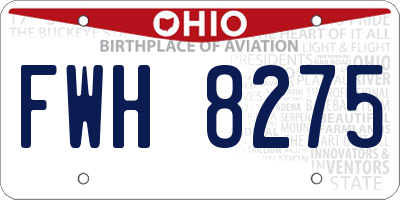 OH license plate FWH8275