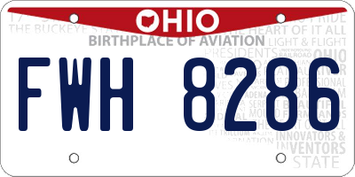 OH license plate FWH8286