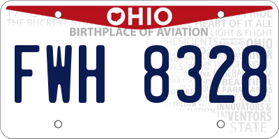OH license plate FWH8328