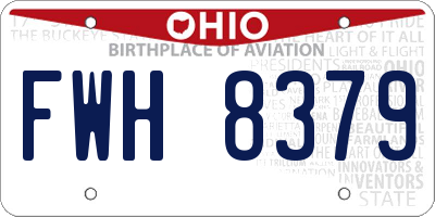OH license plate FWH8379