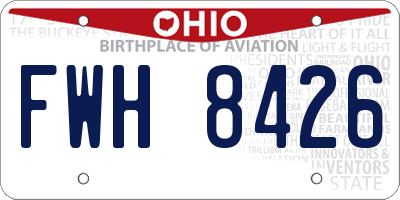 OH license plate FWH8426