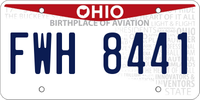 OH license plate FWH8441