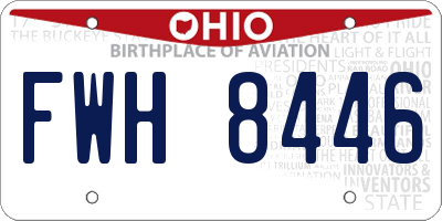 OH license plate FWH8446