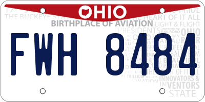 OH license plate FWH8484