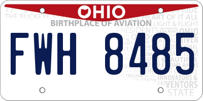OH license plate FWH8485