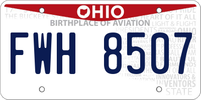 OH license plate FWH8507