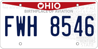 OH license plate FWH8546