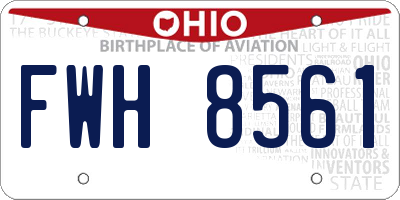 OH license plate FWH8561