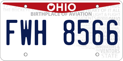 OH license plate FWH8566