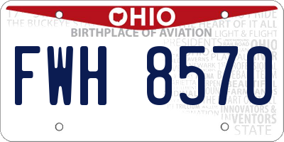 OH license plate FWH8570