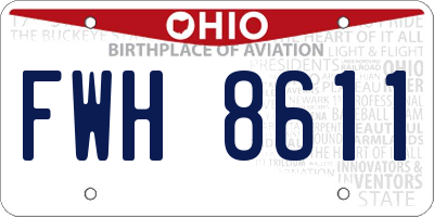 OH license plate FWH8611