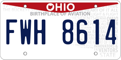 OH license plate FWH8614