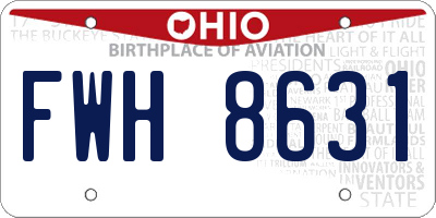OH license plate FWH8631