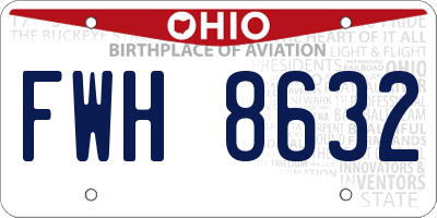OH license plate FWH8632