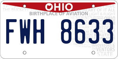 OH license plate FWH8633