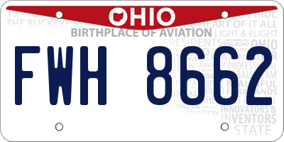 OH license plate FWH8662