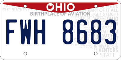 OH license plate FWH8683