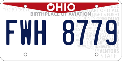 OH license plate FWH8779