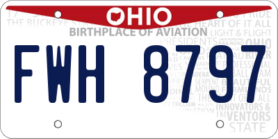 OH license plate FWH8797