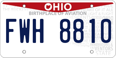 OH license plate FWH8810