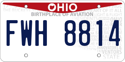 OH license plate FWH8814