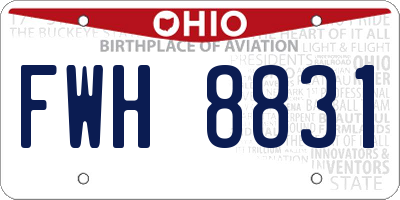 OH license plate FWH8831