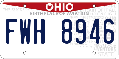 OH license plate FWH8946