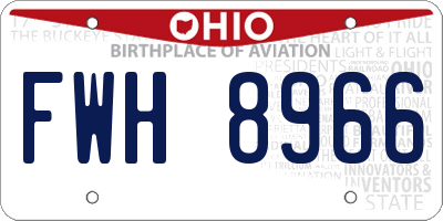 OH license plate FWH8966