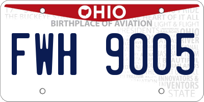 OH license plate FWH9005