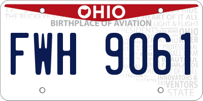 OH license plate FWH9061