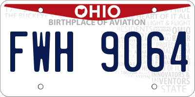 OH license plate FWH9064