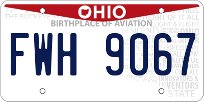 OH license plate FWH9067