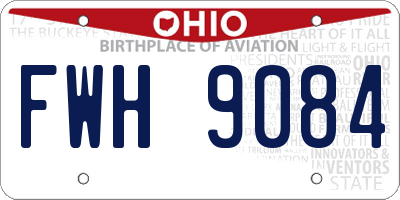 OH license plate FWH9084