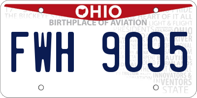 OH license plate FWH9095